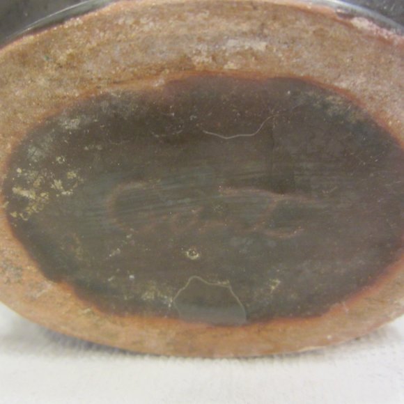 UNIQUE VTG DRIP GLAZE OBLONG VASE/PLANTER - Picture 8 of 12